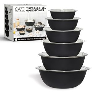 Black Stainless Steel Mixing Bowls